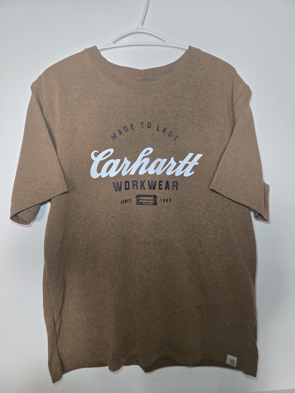 Carhartt Brown Logo Workwear Tee with White Script